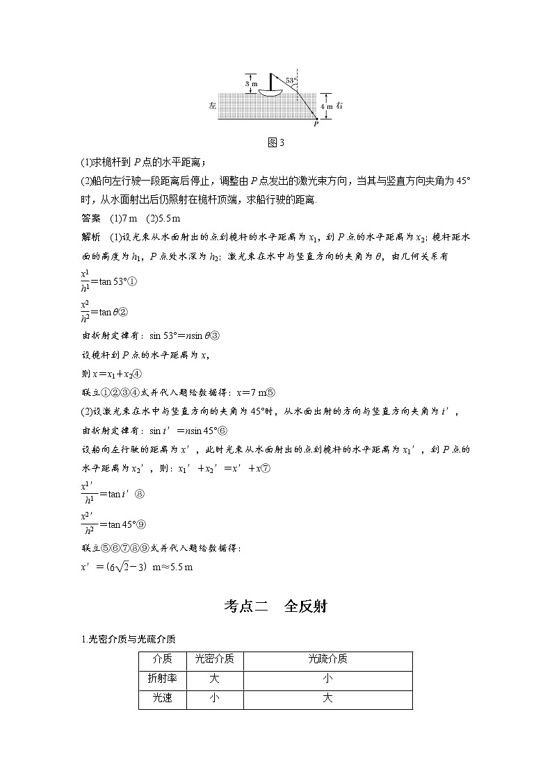 新课改-高中物理一轮复习(下) 19 C光的折射、全反射 提升版(教师版)第3页