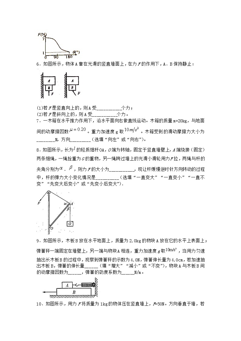 物理沪科版必修第一册 3.4分析物体的受力状况优选作业第一课时第2页