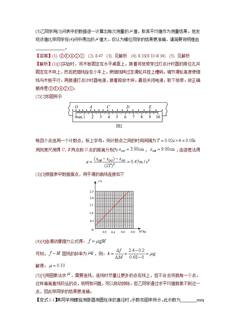 专题17 力学实验-2023年高考物理毕业班二轮热点题型归纳与变式演练(全国通用)03