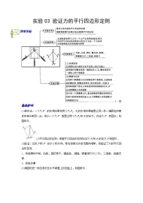 2023年高考物理实验专题突破专题实验3　验证力的平行四边形定则(教师版)