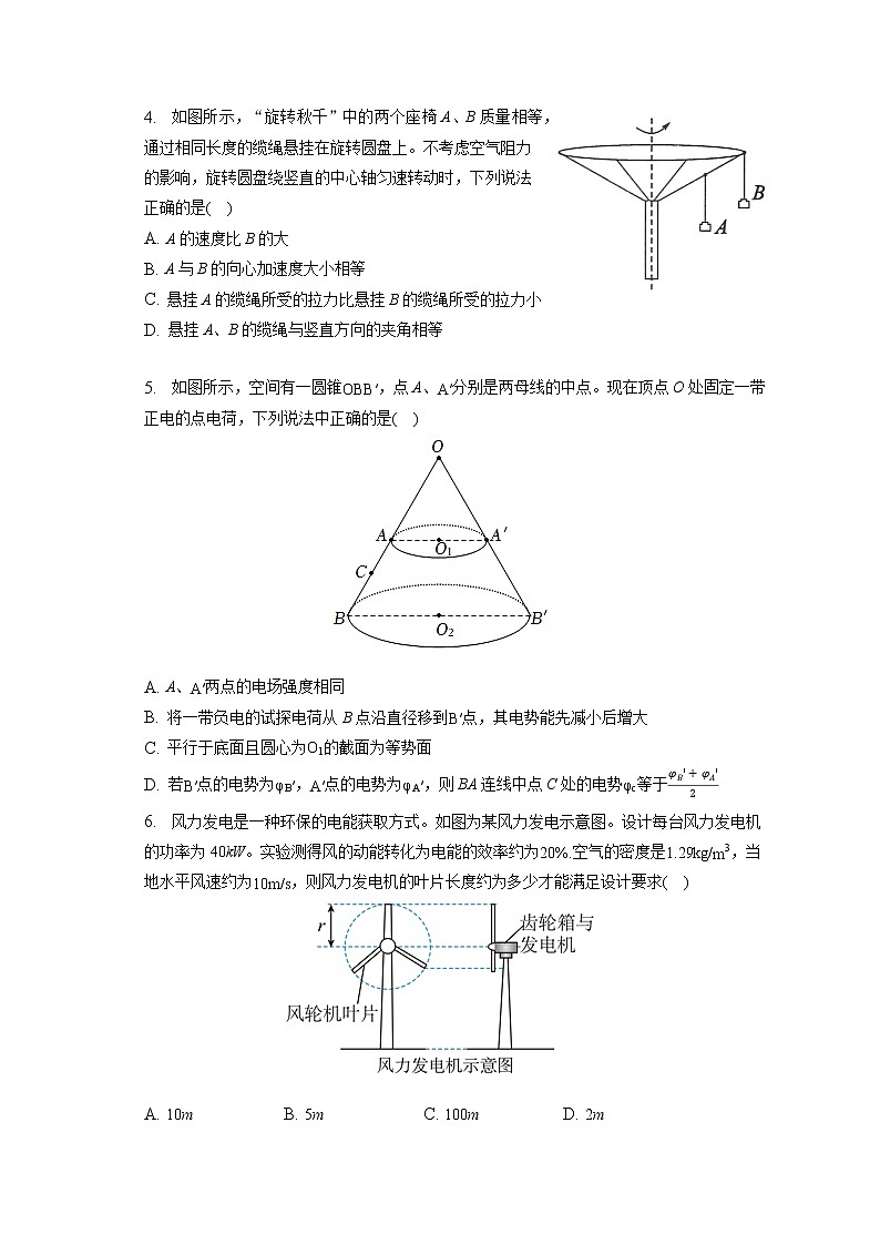2023年广东省广州市天河区高考物理二模试卷(含答案解析)02