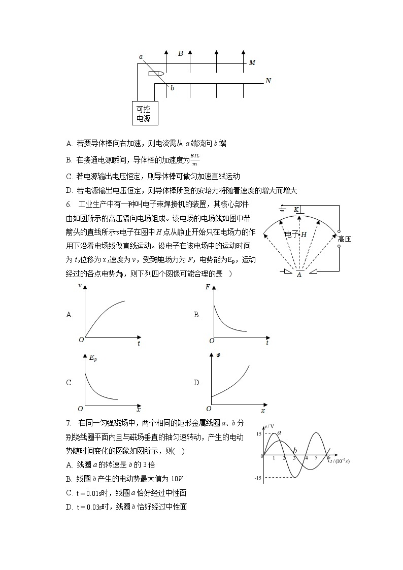 2023年广东实验中学高考物理第三次段考试卷（含答案解析）03