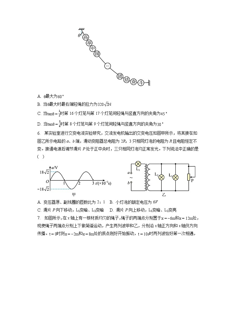2023年湖南省永州市高考物理二模试卷(含答案解析)第3页
