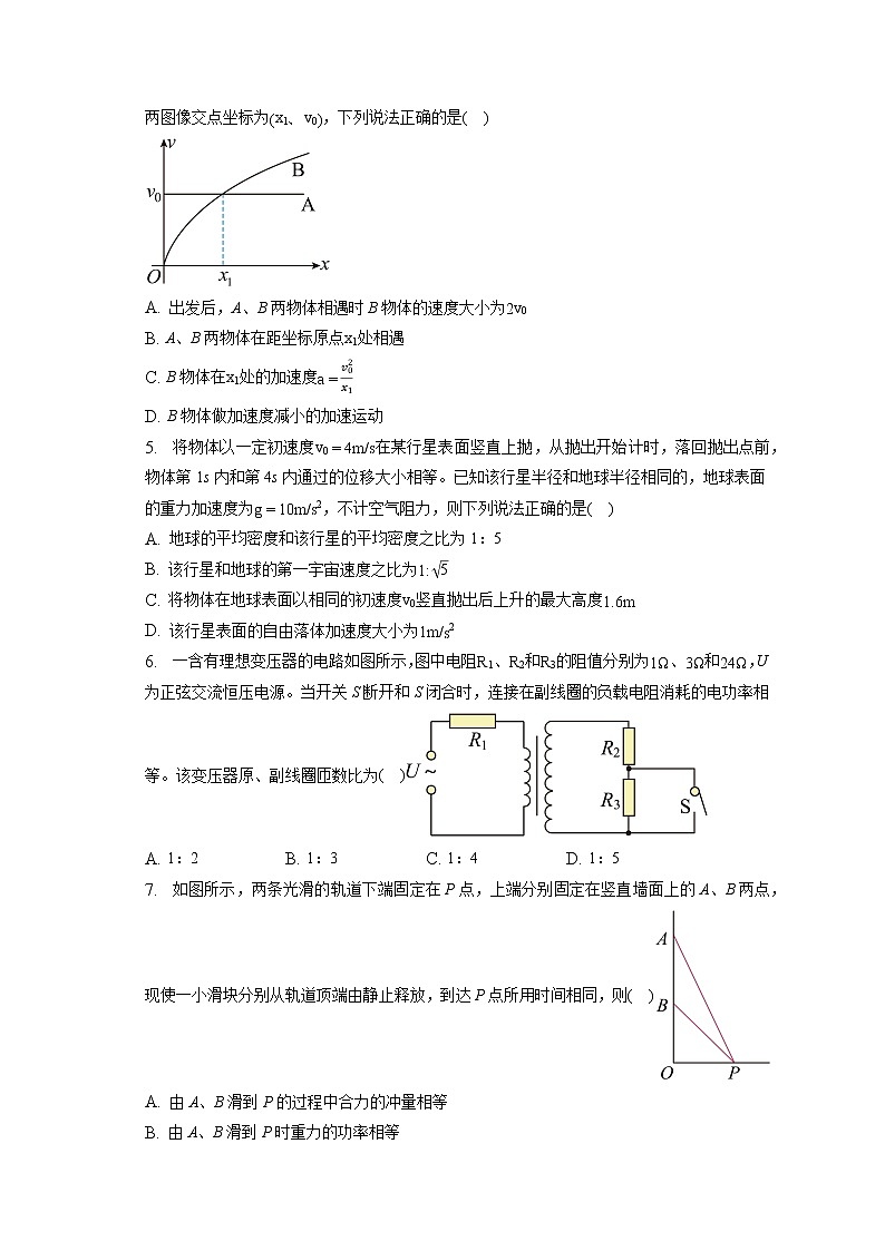 2022_2023学年河北省唐山市高三(第一次)模拟考试物理试卷(含答案解析)第2页