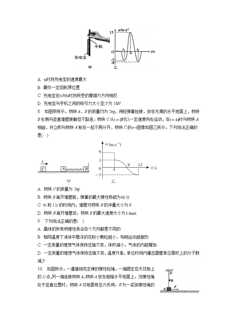 2023年山东省济宁市高考物理一模试卷（含答案解析）03