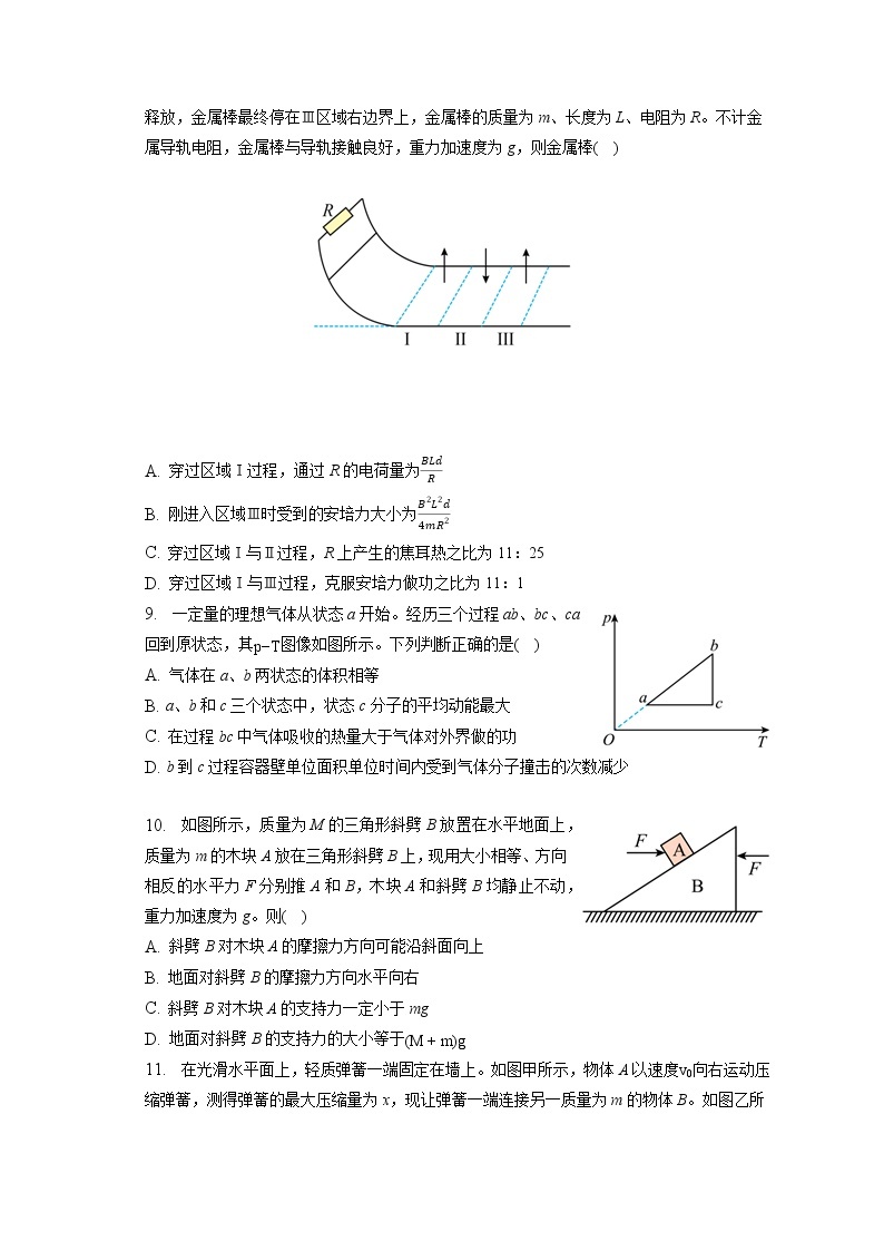 2023年山东省日照市高考物理一模试卷（含答案解析）03