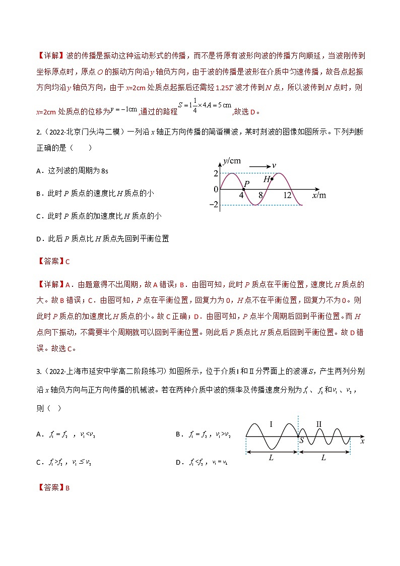 第3.2课 波的描述(练好题)-2022-2023学年高二物理同步精品课堂(人教版2019选择性必修第一册)02