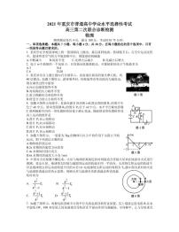 2021届重庆市高三下学期4月第二次学业质量调研抽测物理试题 PDF版