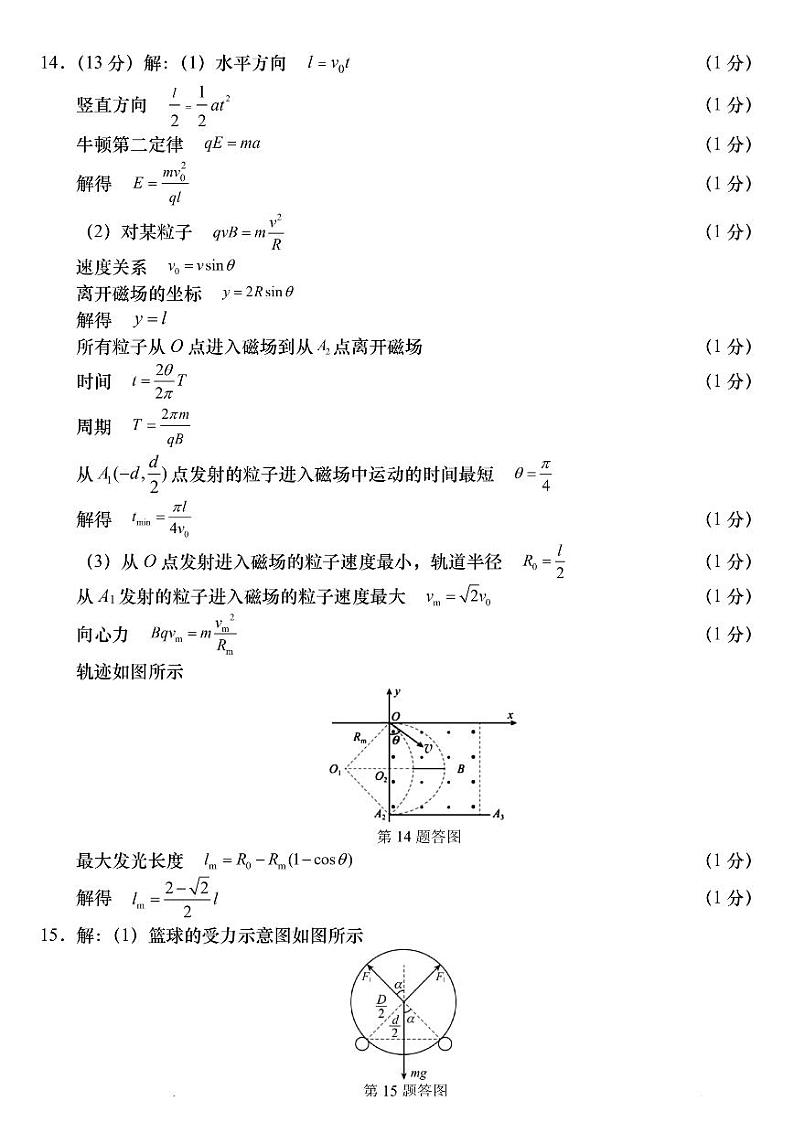 2023届江苏省南通市如皋市高考适应性考试(二)物理答案第2页
