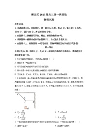 2022-2023学年北京市顺义区高三第一次统练物理试题（解析版）