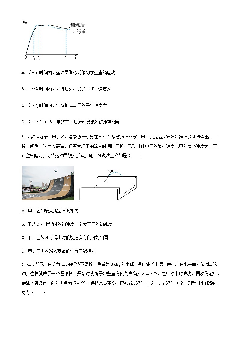 精品解析:浙江省杭州二中、温州中学、金华一中、绍兴一中四校2022-2023学年高三上学期联考物理试题(原卷版)第2页