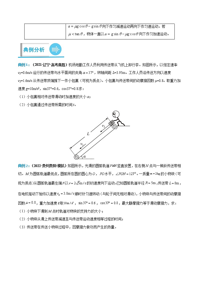 专题06 传送带问题 ——【备考2023】高考物理计算题专题精讲精练学案(原卷版+解析版)03