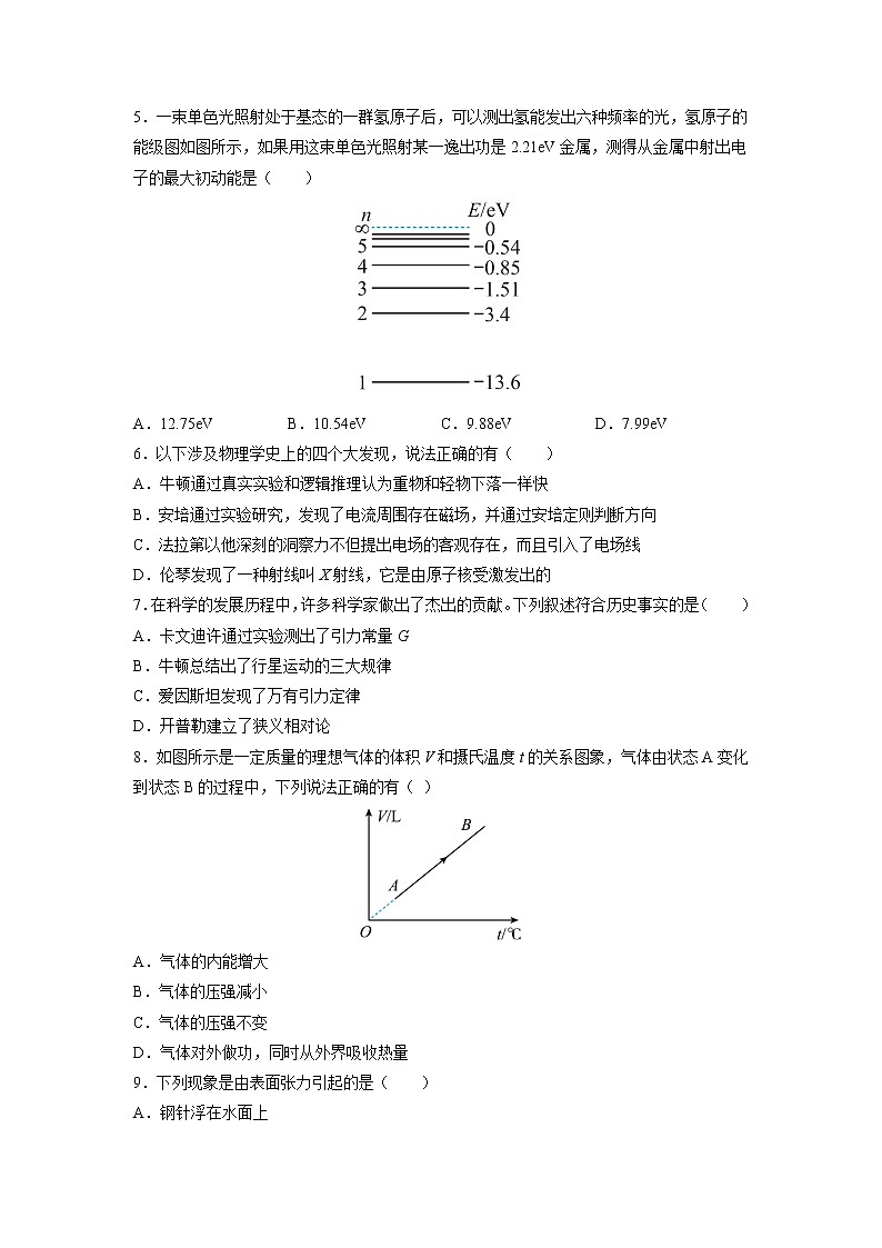 专题06 热学与近代物理——【备考2023】高考物理选择题专题精讲精练(原卷版)第2页