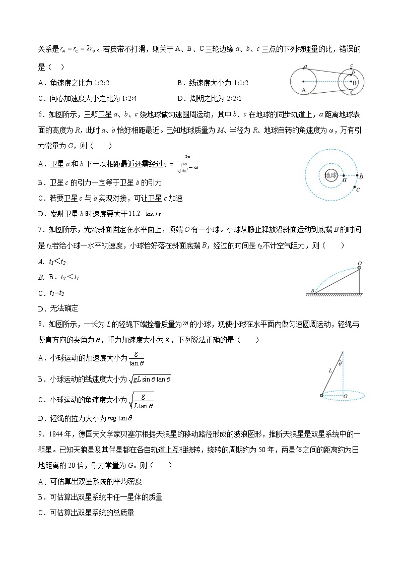 河南省实验中学2022-2023学年高一物理下学期期中考试试题（Word版附答案）02