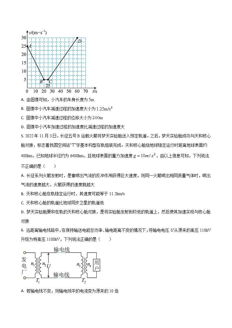 2022-2023学年湖北省武汉市武昌区高三上学期质量检测物理试卷含解析03