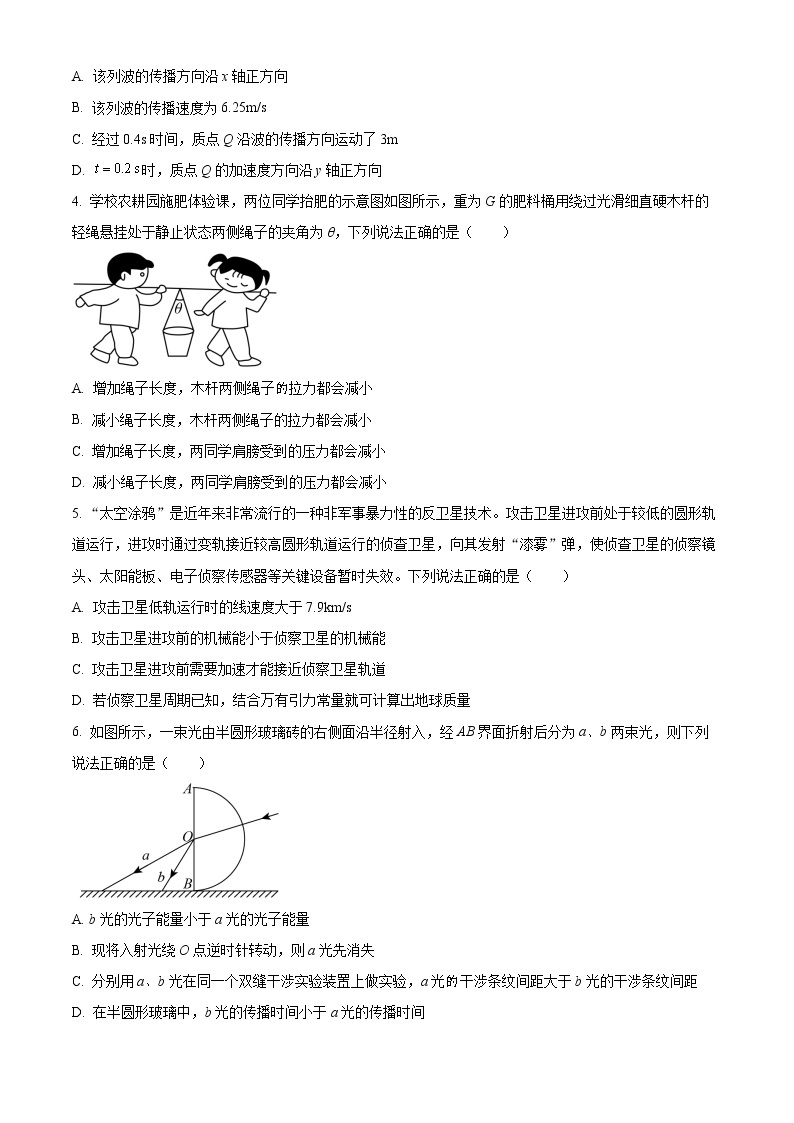 2023届广东省韶关市高考二模物理试题02