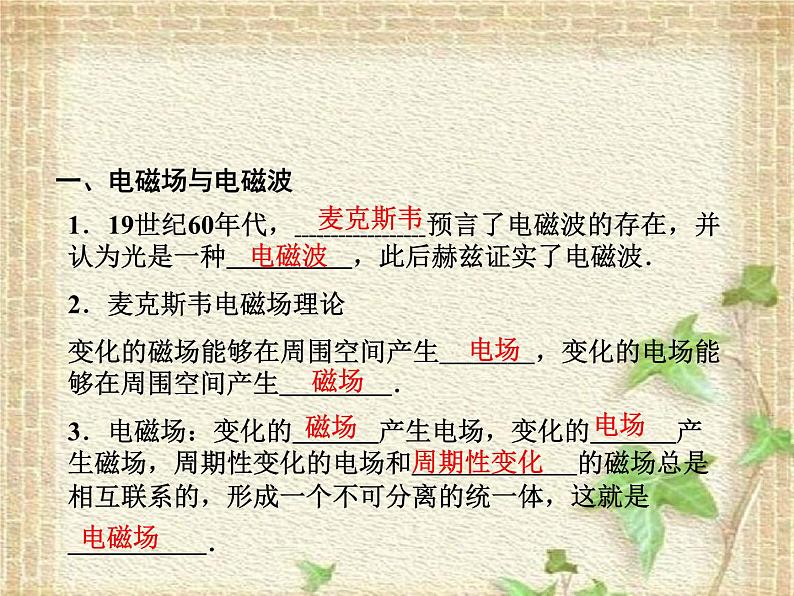 2022-2023年高考物理一轮复习 电磁波与相对论课件(重点难点易错点核心热点经典考点)02