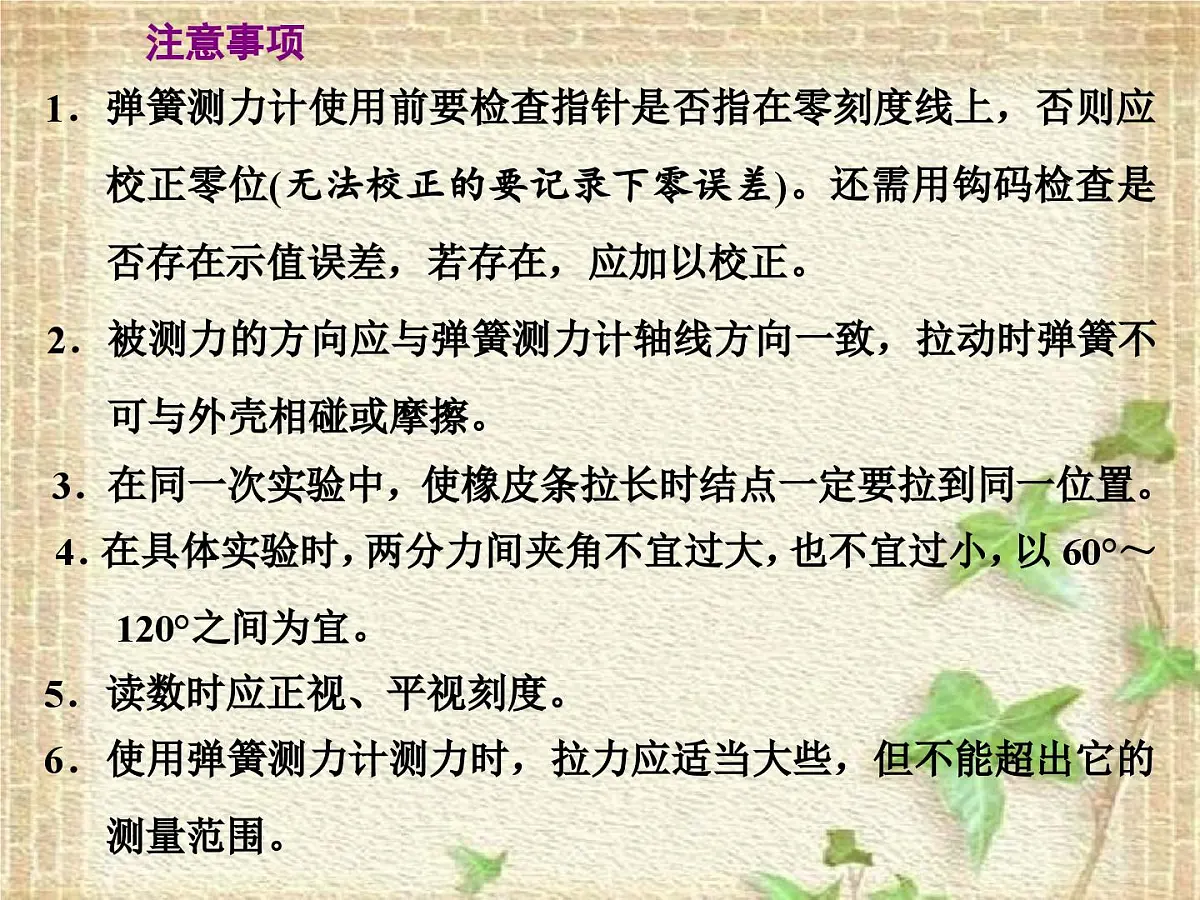 2022-2023年高考物理一轮复习 实验:探究两个互成角度的力的合成规律课件(重点难点易错点核心热点经典考点)第6页