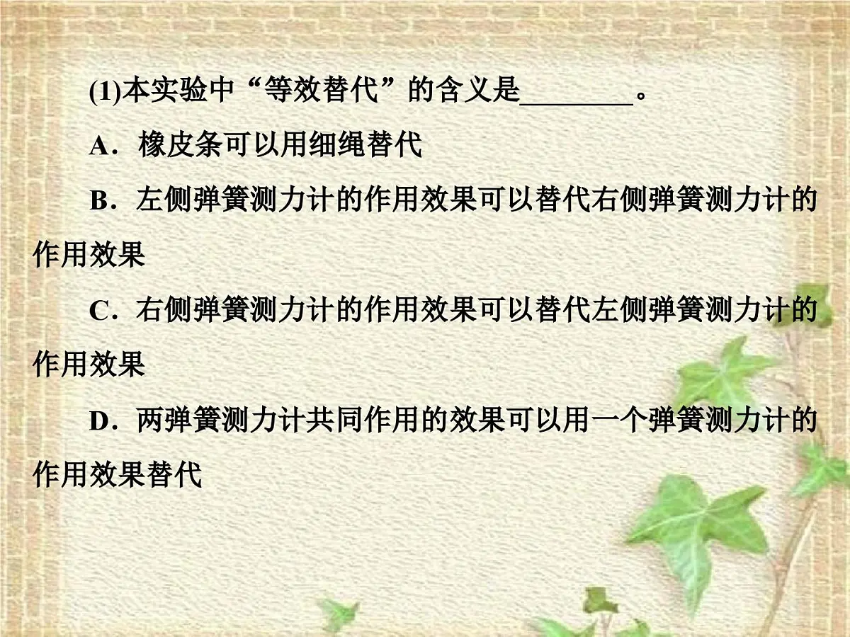 2022-2023年高考物理一轮复习 实验:探究两个互成角度的力的合成规律课件(重点难点易错点核心热点经典考点)第8页