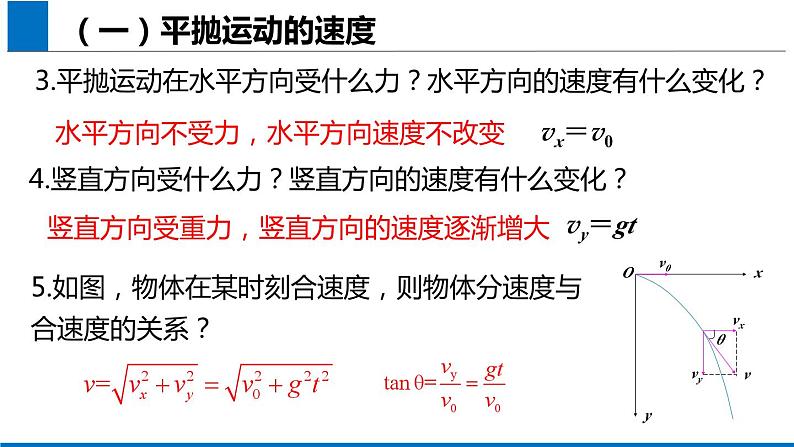 2019人教版 物理必修二 第5章 第4节抛体运动的规律(2)课件PPT第4页