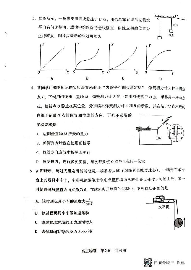 2022-2023学年江苏省常熟市高三上学期阶段性抽测（月考）一物理PDF版含答案02