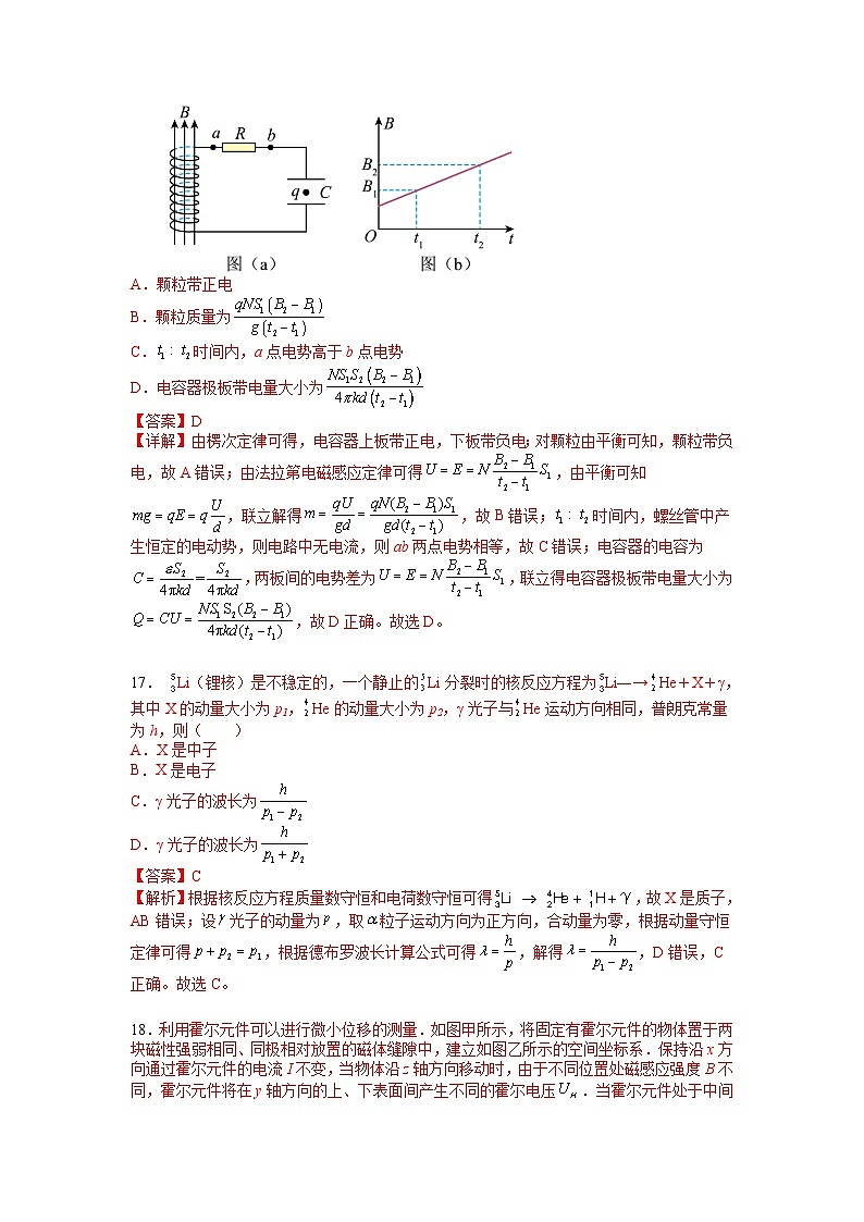 必刷卷02——【高考三轮冲刺】2023年高考物理考前20天冲刺必刷卷(全国甲卷)(解析版)第3页