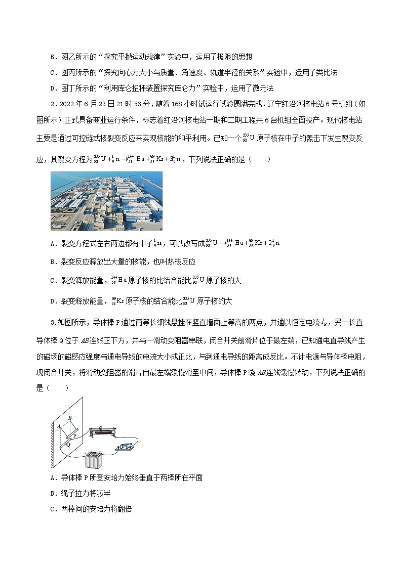 必刷卷05——【高考三轮冲刺】2023年高考物理考前20天冲刺必刷卷(河北新高考专用)(原卷版) 第2页