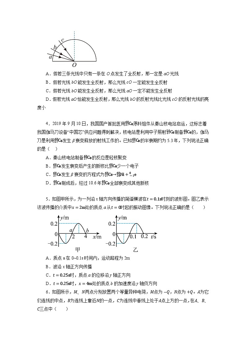 必刷卷01——【高考三轮冲刺】2023年高考物理考前20天冲刺必刷卷(辽宁专用)(原卷版)第3页