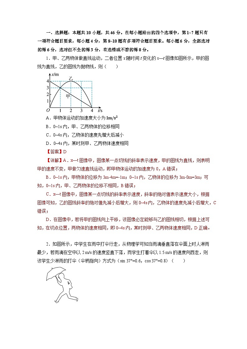 必刷卷01——【高考三轮冲刺】2023年高考物理考前20天冲刺必刷卷(辽宁专用)(解析版)第2页