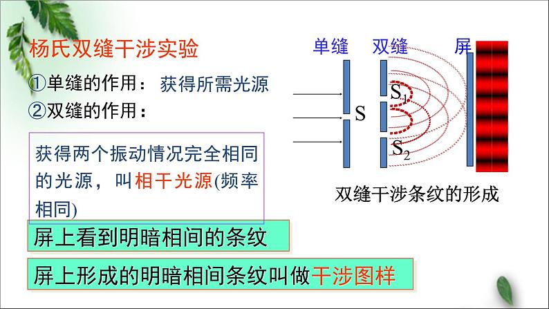 2022-2023年鲁科版(2019)新教材高中物理选择性必修1 第5章光的干涉衍射和偏振第1节光的干涉课件07