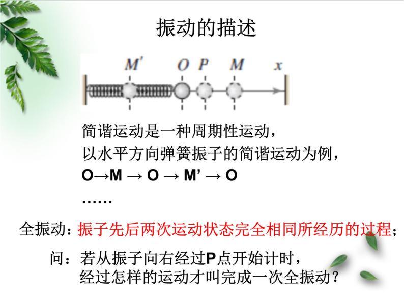 2022-2023年鲁科版(2019)新教材高中物理选择性必修1 第2章机械振动第2节振动的描述课件03