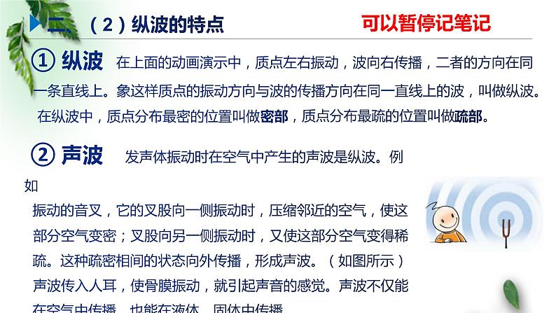 2022-2023年鲁科版(2019)新教材高中物理选择性必修1 第3章机械波第1节波的形成和描述课件(4)第4页