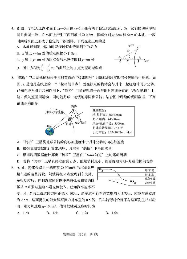 2023届山东省青岛市高三第二次(二模)适应性测试 物理第2页