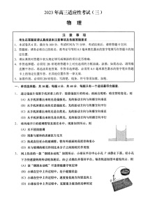 2023届江苏省南通如皋市高三下学期适应性考试物理试卷（三）及答案