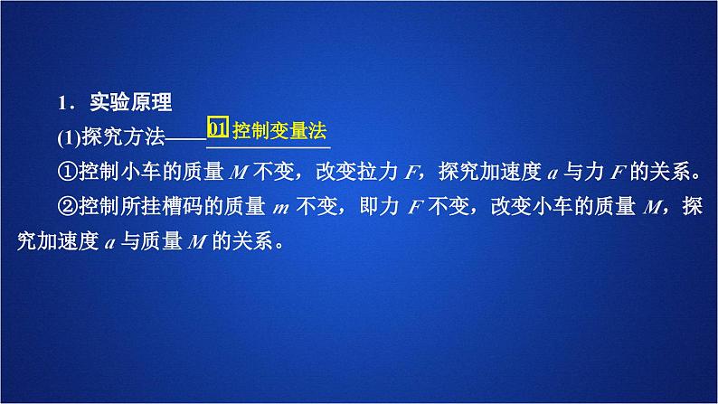 2022-2023年人教版(2019)新教材高中物理必修1 第4章运动和力的关系第2节实验:探究加速度与力、质量的关系(1)课件第2页