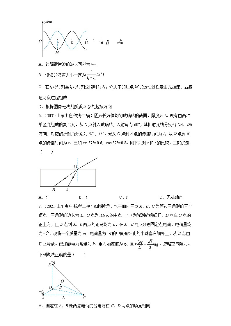 山东省枣庄市2021届-2023届高考物理三年模拟(二模)按题型分类汇编-01选择题第3页
