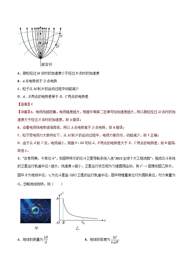 期末模拟卷01(必修二和必修三9-10章)-【鼎力同步】2022-2023年高一物理下学期期中期末模型方法大单元综合专练(人教版2019)(解析版)第2页