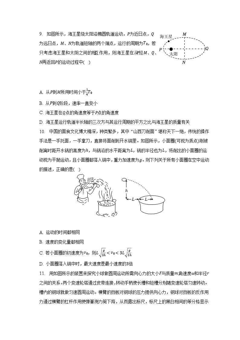2022-2023学年安徽省合肥市六校联盟高一(下)期中物理试卷-普通用卷03