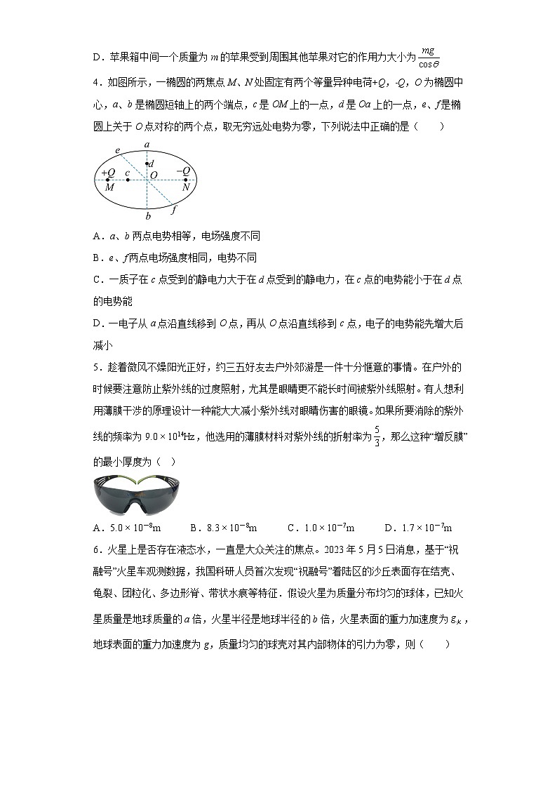 2023届湖北省襄阳市第四中学高三下学期5月适应性考试物理试题(含解析)第2页