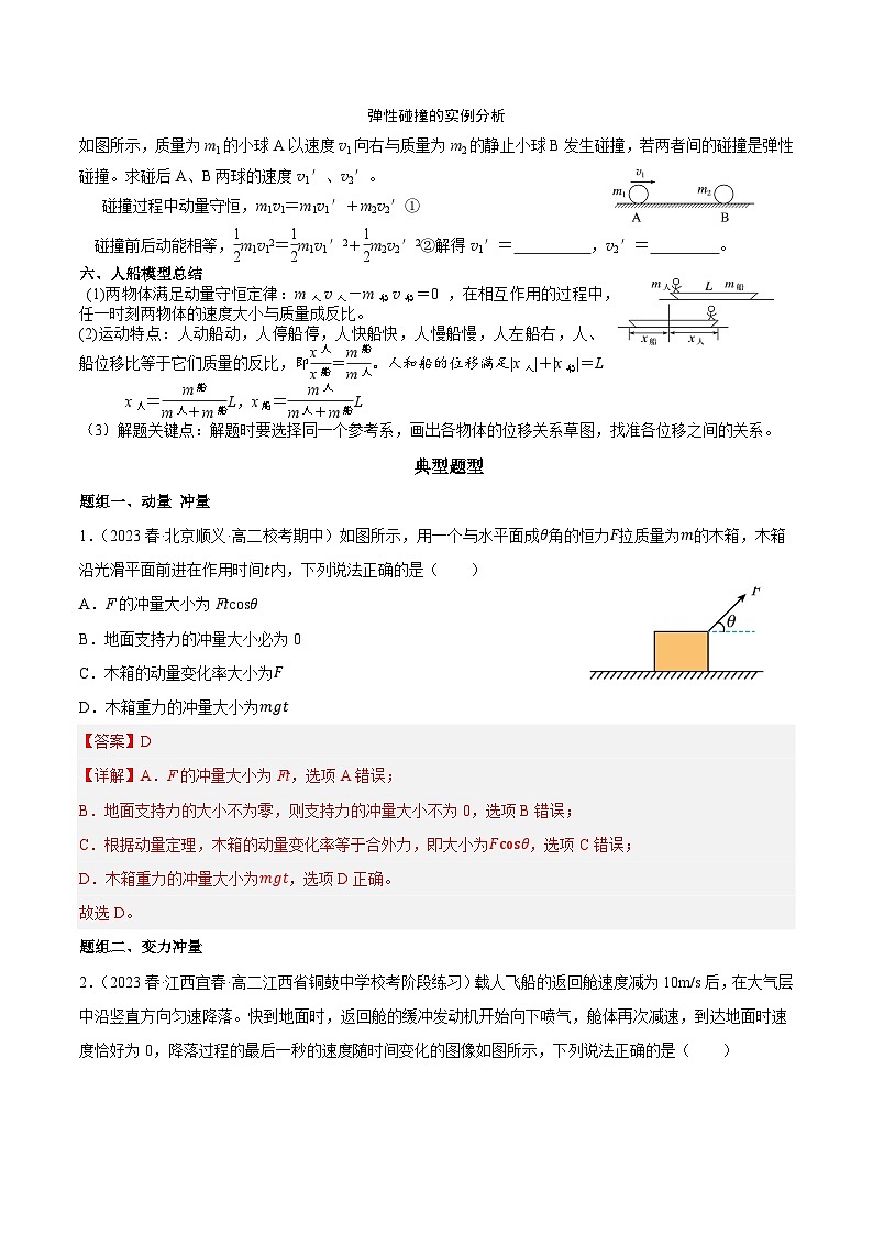 专题四 动量守恒定律(知识点梳理+典型题)解析版 第2页