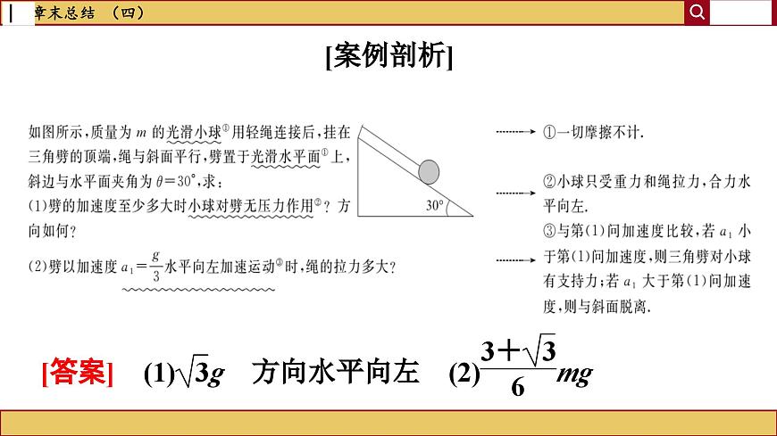 人教版物理必修1 第四章章末總結(jié)（課件PPT）第8頁