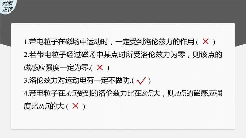 2024高考物理大一轮复习课件 第十一章 第2讲 磁场对运动电荷(带电体)的作用07