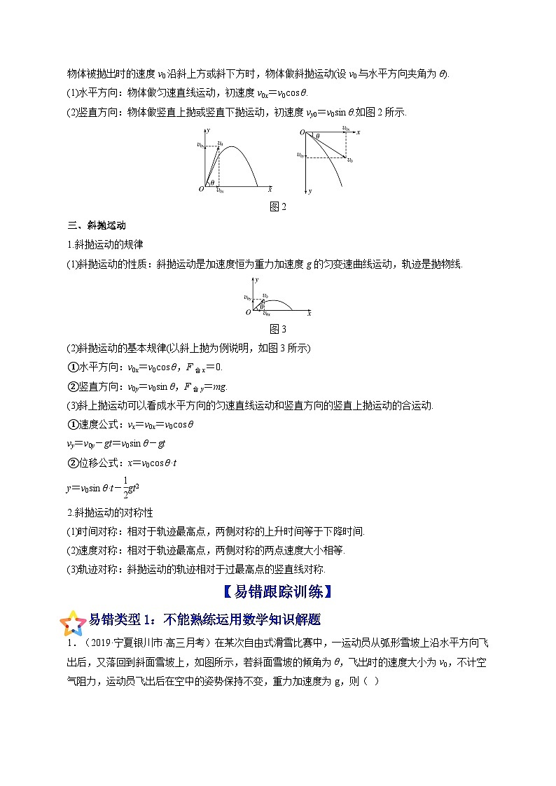 易错点08 平抛运动-备战2022年高考物理典型易错题辨析与精练(原卷版)第2页