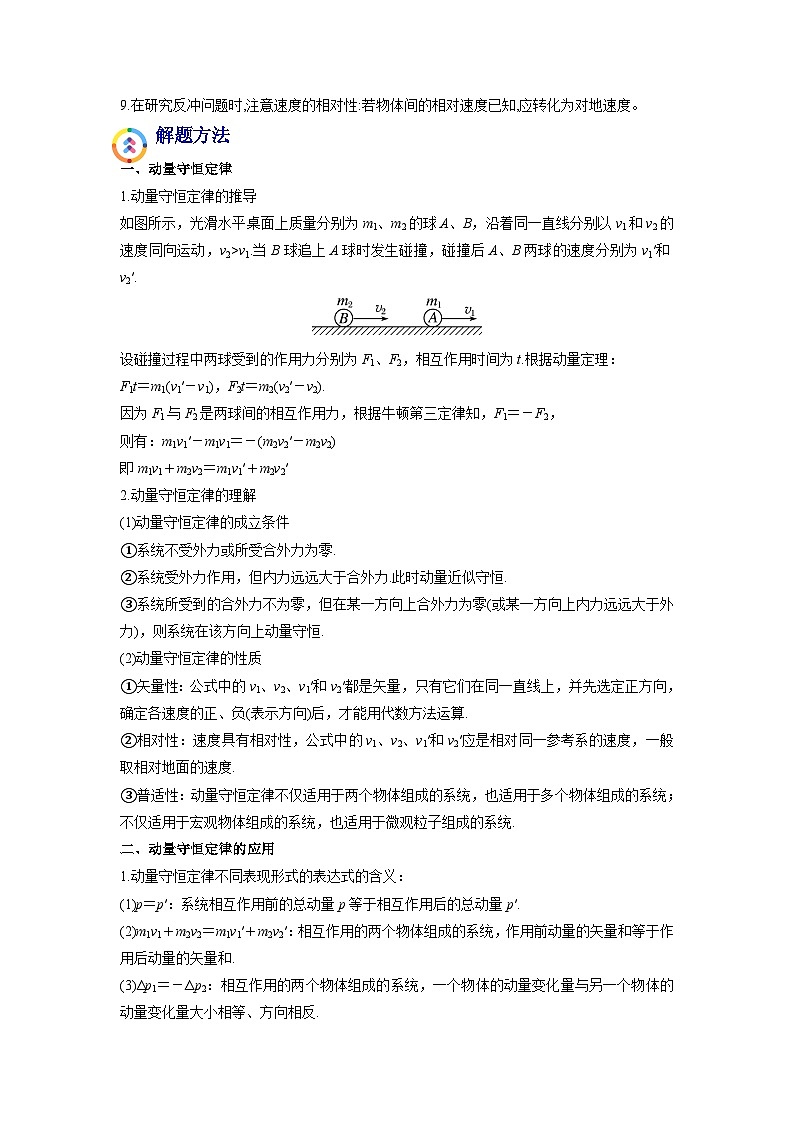 易错点15 动量守恒定理及其应用-备战2022年高考物理典型易错题辨析与精练(解析版)02