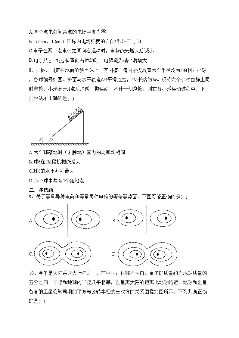 山东省枣庄市滕州市第一中学2022-2023学年高一下学期6月月考物理试卷(含答案)第3页