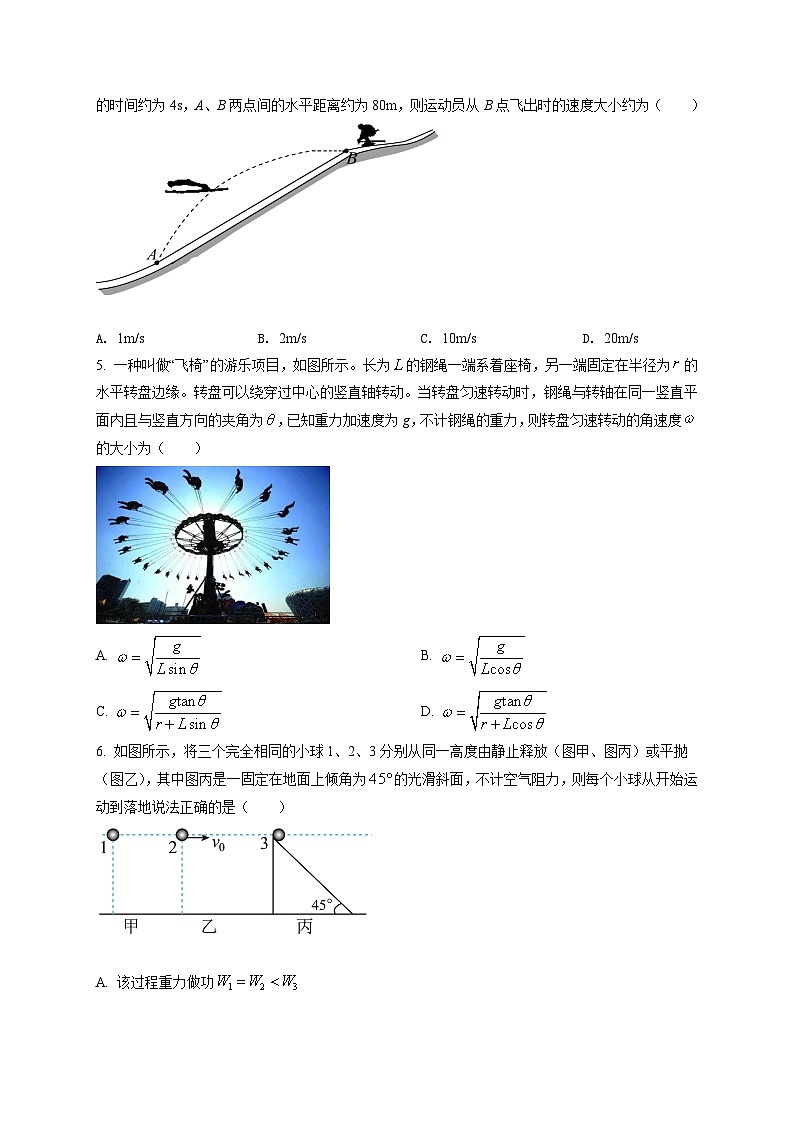 天津市滨海新区2022-2023学年高一(下)期末物理试题02
