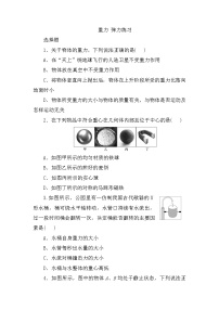 2024届高三物理一轮复习选择题专项练习：重力+弹力