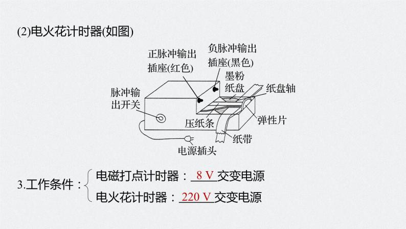 2024年高考物理一轮复习（新人教版） 第1章 实验1　探究小车速度随时间变化的规律 课件06