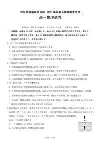 湖北省武汉外国语学校2022-2023学年高一下学期期末考试物理试题