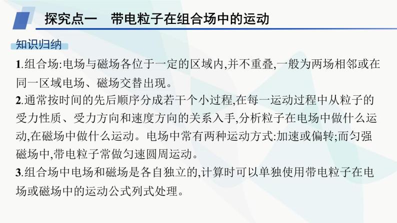 人教版高中物理选择性必修第二册专题提升3带电粒子在复合场中的运动课件04